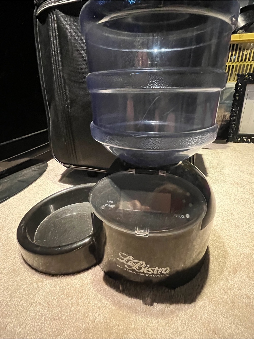 LeBistro automatic pet feeder with electronic portion control and programmable s